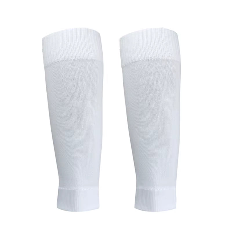 2 Pairs Set Men Grip Soccer Socks and Calf Sleeves Adult Youth Non Slip Leg Cover Guards for Basketball Football Sports Socks